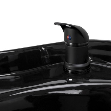 Hair salon wash unit Hair System Duplex Noir — close-up of the controls