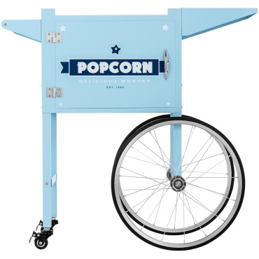 Vagnbas för popcornmaskin med retroskåp 51 x 37 cm - blå