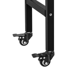 Trolley-basis voor popcornmachine met retro kast 51 x 37 cm - zwart en goud