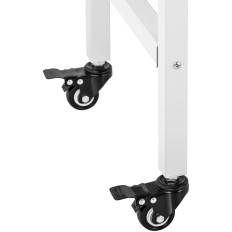 Base de trole para máquina de pipoca com armário retrô 51 x 37 cm - branco e ouro