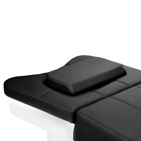 Gabbiano Head Spa 017 lettino lavatesta nero con unità di lavaggio integrata — primo piano della testa