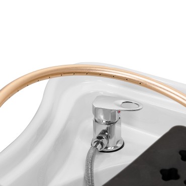 Gabbiano Head Spa 017 ležaj za pranje kose crni — detaljni prikaz upravljača