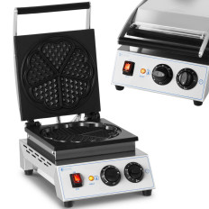 Sirds vafle par Beļģijas vaffas Wed. 23 cm teflon 1500 w