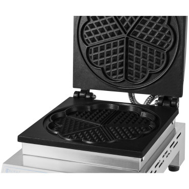 Sydän vohveli belgialaisille vohveleille. 23 cm Teflon 1500 W