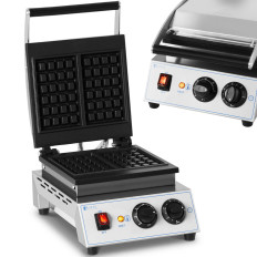 Waffle rettangolare su 2 waffle 170 x 210 mm Teflon 1500 W