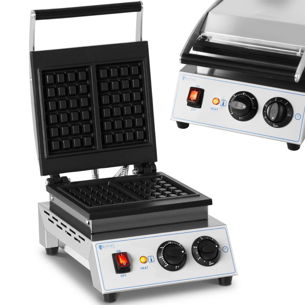 Ristkülikukujuline vahvel 2 Waffles 170 x 210 mm teflon 1500 W