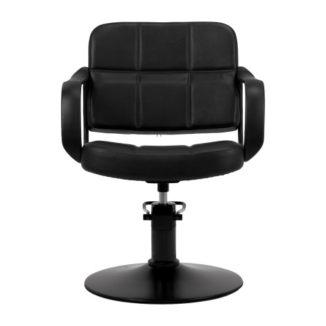 Kappersstoel Hair System Komodo zwart — vooraanzicht