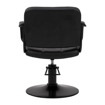 Frizerska stolica Hair System Komodo crna — pogled straga
