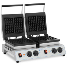 Taisnstūra vafeļu dual par 4 Beļģijas vafeles 2 x 1500 w