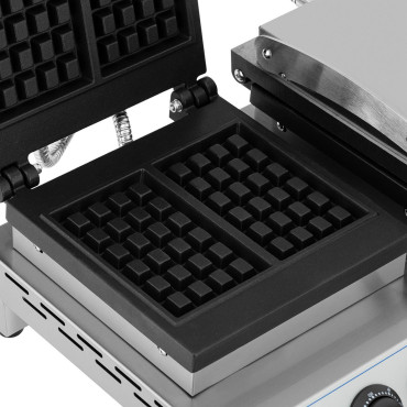 Taisnstūra vafeļu dual par 4 Beļģijas vafeles 2 x 1500 w