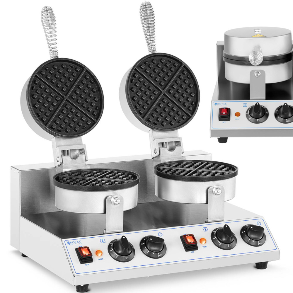Waffle redondo dobra. Waffle 185 mm 2600 W