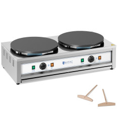 Panqueques eléctricos doble con hierro fundido 2 x 40 cm 2 x 3000 w
