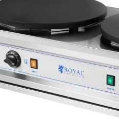 Doppio pancake elettrico con ghisa 2 x 40 cm 2 x 3000 w