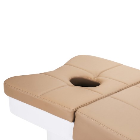 Gabbiano Head Spa 017B beige haarwasbed met geïntegreerde wasunit — detail zitvlak