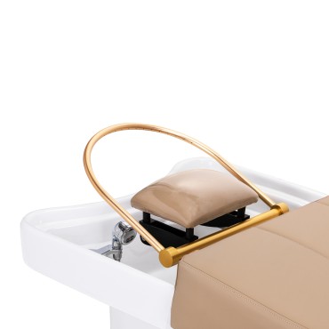 Gabbiano Head Spa 017B Haarwaschliege beige — Detailaufnahme Kopf