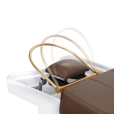 Gabbiano Head Spa 017 haarwasbed bruin — detail kop