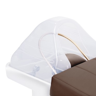 Lit de lavage capillaire Gabbiano Head Spa 017 marron — gros plan dossier