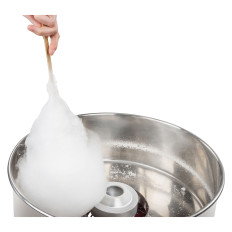 Mobile cotton candy machine without cover on wheels