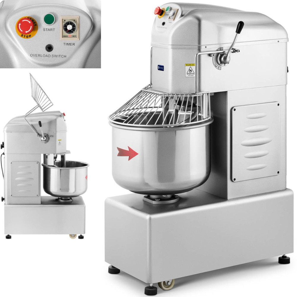 Misturador misturador espiral para bolos com uma água constante 45 l 2100 w Misturador misturador espiral para bolos com uma água constante 45 l 2100 w