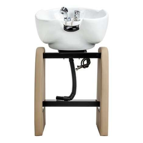 Frisørvaseenhed Omega Aqualina beige — forfra