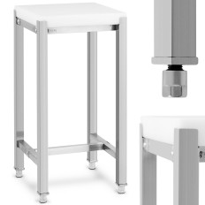 Maschronized karta över polyeten på en stålbas 40 x 40 x 80 cm