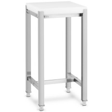 Bloc de découpe en polyéthylène sur base en acier 40 x 40 x 80 cm.