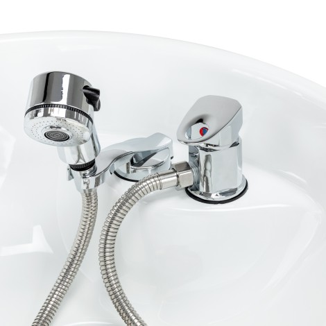 Frisørvaseenhed Omega Aqualina beige — nærbillede af betjening