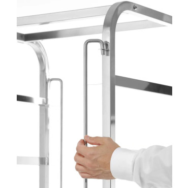 Carrinho para transportar cestas para lava-louças 7 x 500x500mm - Hendi 810583