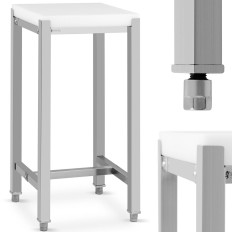 MASCHRO-PART-STOSTE-BLOCK mit Polyethylen auf einem Stahlboden 40 x 40 x 88 cm
