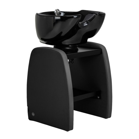 Hairdressing wash unit Omega Aqualina black — front view