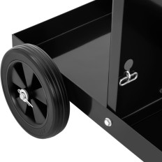 Trolley de soldadura de taller con lugar para cilindros de gas 3 estantes asas de hasta 80 kg