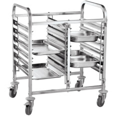 Dubbelbehållare Transportvagn 12 x GN 1/1 - Hendi 810569