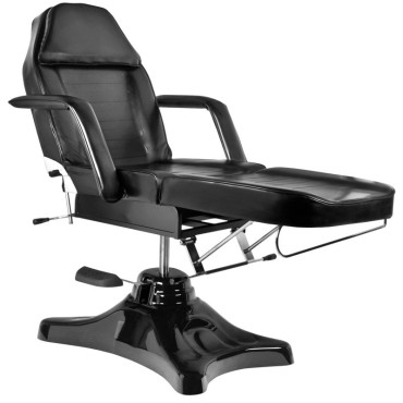 Poltrona cosmetica idraulica A 234 nera — vista laterale