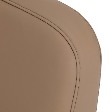 Kappersstoel Omega Aurora lichtbruin — detail rugleuning