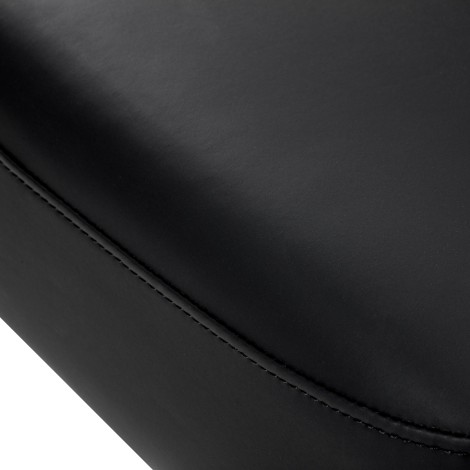 Friseurstuhl Omega Aurora Schwarz — Detailaufnahme Sitz