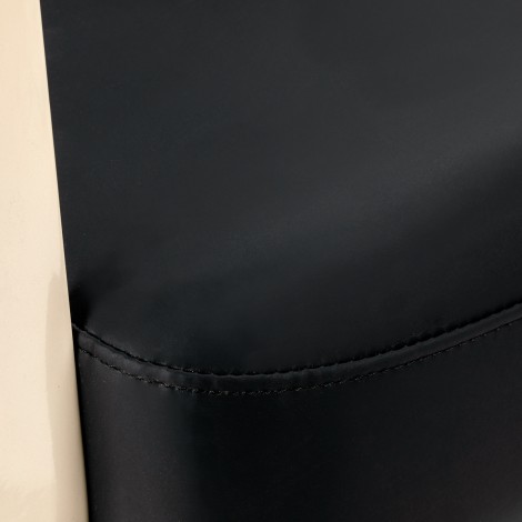 Silla de peluquería Omega Aurora negra — detalle de la superficie