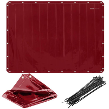 Cortina de solda de proteção de cortina 239 x 175 cm - Vermelho