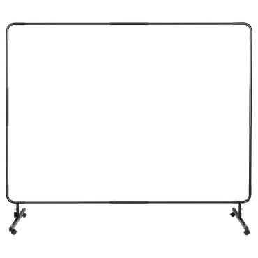 Ochranné svařování obrazovky s rámem na kolečkách 239 x 175 cm - červená