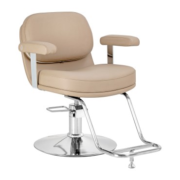 Frisörstol Omega Astra beige — framsida