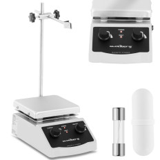 Laboratorio de agitador magnético con un soporte de manija 380C 2000 RPM 120 x 120 mm