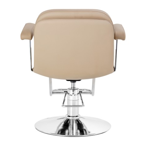 Silla de peluquería Omega Astra beige — vista trasera