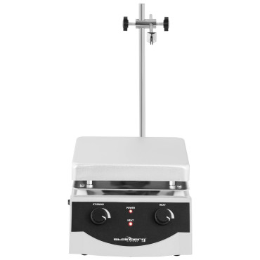 Magnetisk omrører laboratorium med stativ med et håndtak 380C 2000 rpm. 170 x 170 mm