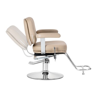 Hairdressing chair Omega Astra Plus beige — side view