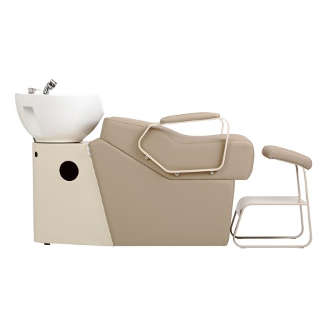 Postazione lavaggio capelli Omega Marina beige — vista laterale