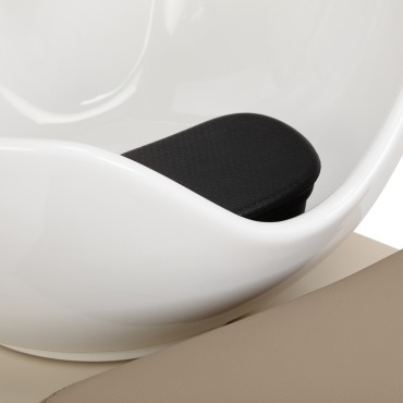 Hairdressing wash unit Omega Marina beige — close-up of the seat