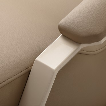 Hairdressing wash unit Omega Marina beige — close-up of the armrest
