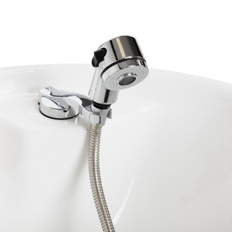 Postazione lavaggio capelli Omega Marina beige — primo piano della maniglia