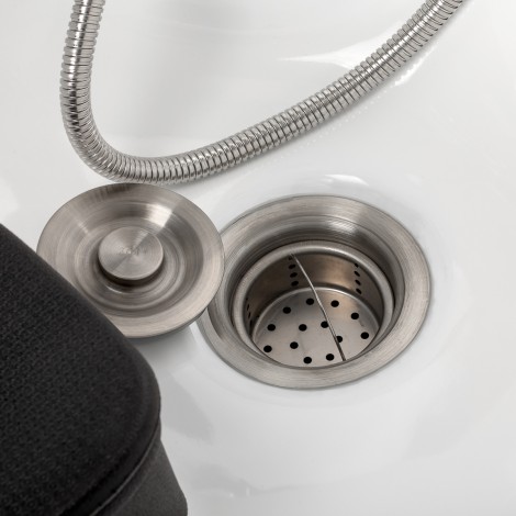 Hairdressing wash unit Omega Marina beige — close-up of the surface