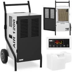 Gaisa dehumidifier. Mitruma absorbētāji. Rūpnieciskā konstrukcija 50 l / 24 h līdz 80 m2