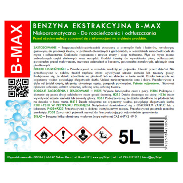 Extrakčný benzín bez zápachu B-max 5L